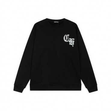 크롬하츠 남성 블랙 맨투맨 - Chrome Hearts Mens Black Tshirts 