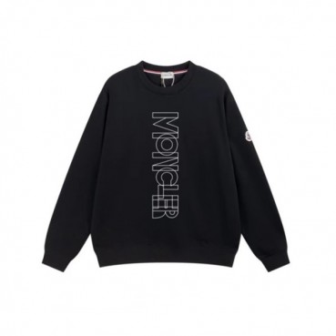 몽클레어 남성 블랙 크루넥 긴팔티 - Moncler Mens Black Tshirts 
