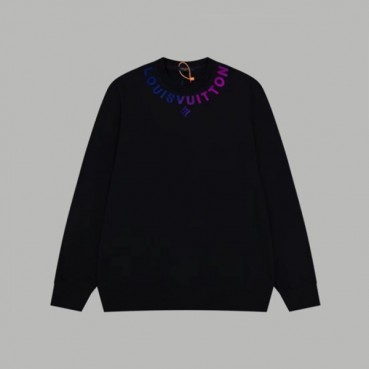 루이비통 남성 블랙 맨투맨 - Louis vuitton Mens Black Tshirts 