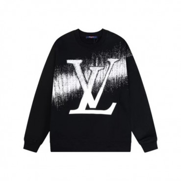 루이비통 남성 블랙 맨투맨 - Louis vuitton Mens Black Tshirts 
