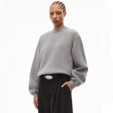 알렉산더왕 여성 베이직 그레이 맨투맨 - Alexander wang Womens Gray Tshirts 