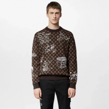 루이비통 남성 브라운 맨투맨 - Louis vuitton Mens Brown Tshirts 