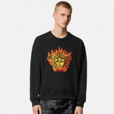 베르사체 남성 블랙 크루넥 맨투맨 - Versace Mens Black Tshirts 