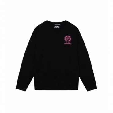 크롬하츠 남성 블랙 맨투맨 - Chrome Hearts Mens Black Tshirts 