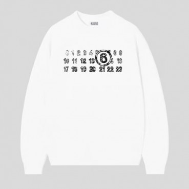 메종 마르지엘라 남성 화이트 맨투맨 - Maison Margiela Mens White Tshirts 