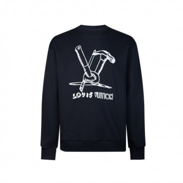 루이비통 남성 블랙 맨투맨 - Louis vuitton Mens Black Tshirts 
