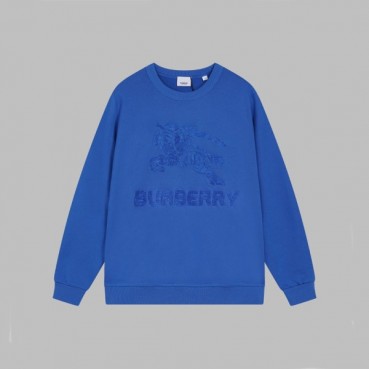 버버리 남성 크루넥 블루 맨투맨 - Burberry Mens Blue Tshirts 