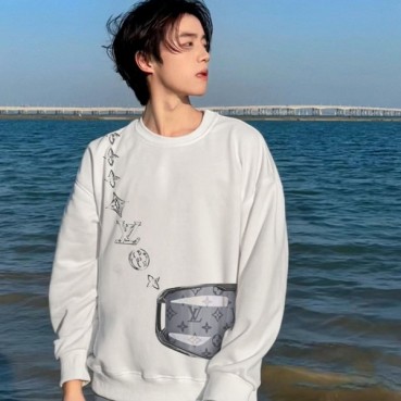루이비통 남/녀 화이트 맨투맨 - Louis vuitton Unisex White Tshirts 