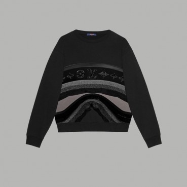루이비통 남/녀 블랙 맨투맨 - Louis vuitton Unisex Black Tshirts 