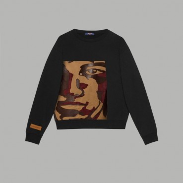 루이비통 남/녀 블랙 맨투맨 - Louis vuitton Unisex Black Tshirts 