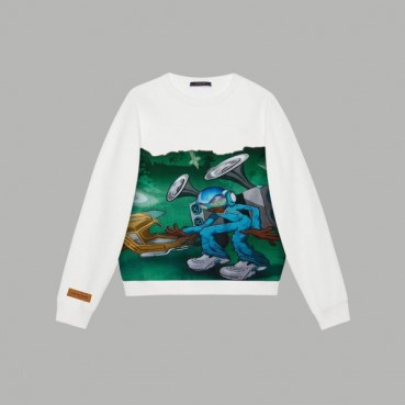 루이비통 남/녀 화이트 맨투맨 - Louis vuitton Unisex White Tshirts 