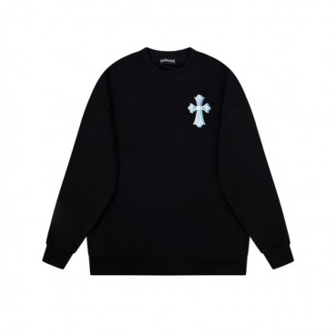 크롬하츠 남성 블랙 맨투맨 - Chrome Hearts Mens Black Tshirts 