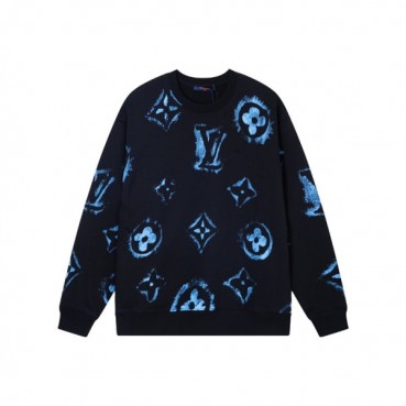 루이비통 남성 모던 블랙 맨투맨 - Louis vuitton Mens Black Tshirts 