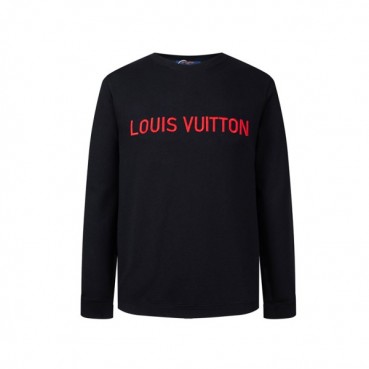 루이비통 남성 모던 블랙 맨투맨 - Louis vuitton Mens Black Tshirts 
