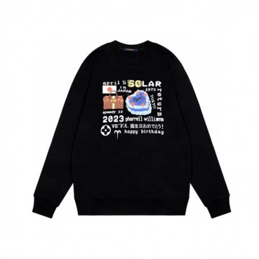 루이비통 남성 모던 블랙 맨투맨 - Louis vuitton Mens Black Tshirts 