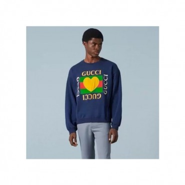 구찌 남성 베이직 블루 맨투맨 - Gucci Mens Blue Tshirts 