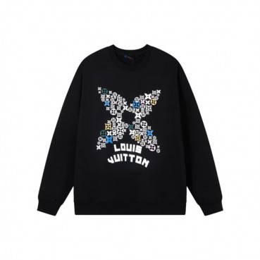 루이비통 남성 모던 블랙 맨투맨 - Louis vuitton Mens Black Tshirts 