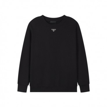 프라다 남자 크루넥 블랙 맨투맨 - Prada Mens Black Tshirts 