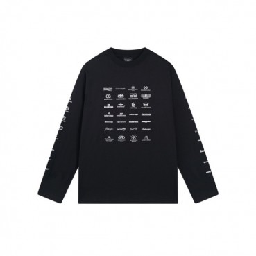 발렌시아가 남/녀 블랙 맨투맨 - Balenciaga Unisex Black Tshirts 