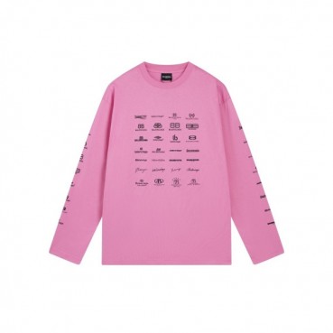 발렌시아가 남/녀 핑크 맨투맨 - Balenciaga Unisex Pink Tshirts 