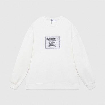 버버리 남성 크루넥 화이트 맨투맨 - Burberry Mens White Tshirts 