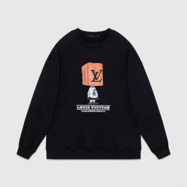 루이비통 남성 모던 블랙 맨투맨 - Louis vuitton Mens Black Tshirts 