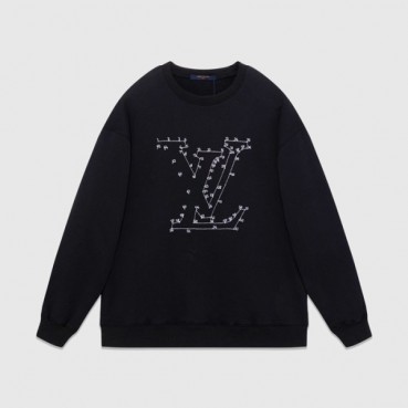 루이비통 남성 모던 블랙 맨투맨 - Louis vuitton Mens Black Tshirts 