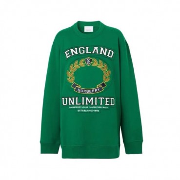 버버리 여성 크루넥 그린 맨투맨 - Burberry Womens Green Tshirts 