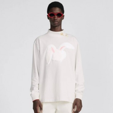 디올 남성 클래식 화이트 긴팔티 - Dior Mens White Tshirts 