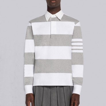 톰브라운 남/녀 그레이 폴로 맨투맨 - Thom Browne Unisex Gray Tshirts 
