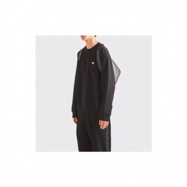 프라다 남성 크루넥 블랙 맨투맨 - Prada Mens Black Tshirts 