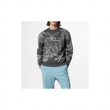 루이비통 남성 모던 그레이 맨투맨 - Louis vuitton Mens Gray Tshirts 