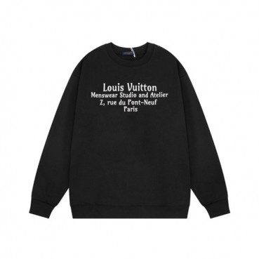 루이비통 남성 모던 블랙 맨투맨 - Louis vuitton Mens Black Tshirts 
