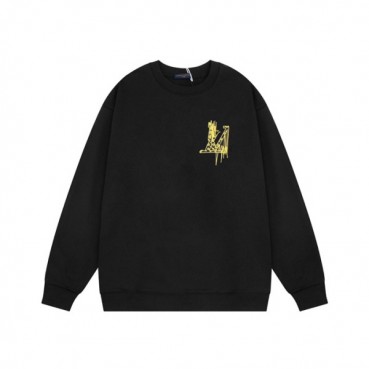 루이비통 남성 모던 블랙 맨투맨 - Louis vuitton Mens Black Tshirts 