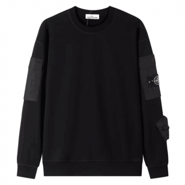 스톤아일랜드 남성 모던 블랙 맨투맨 - Stone Island Mens Black Tshirts 