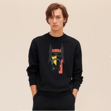에르메스 남성 모던 블랙 맨투맨 - Hermes Mens Black Tshirts 