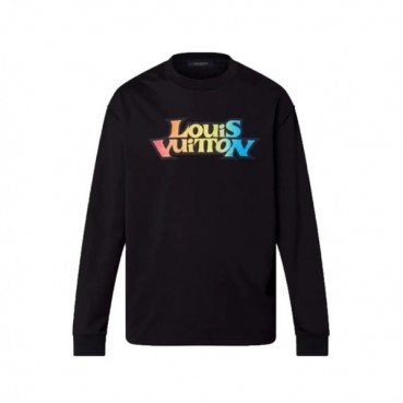 루이비통 남성 모던 블랙 맨투맨 - Louis vuitton Mens Black Tshirts 