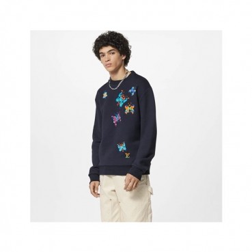 루이비통 남성 모던 네이비 맨투맨 - Louis vuitton Mens Navy Tshirts 