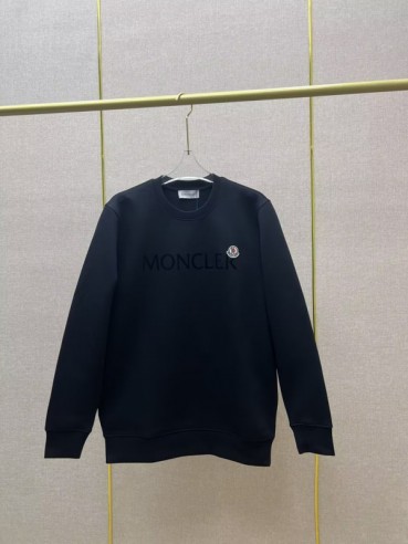 몽클레어 남성 블랙 크루넥 긴팔티 - Moncler Mens Black Tshirts 