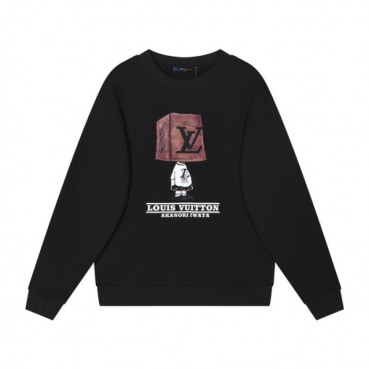 루이비통 남성 모던 블랙 맨투맨 - Louis vuitton Mens Black Tshirts 