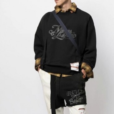 메종 마르지엘라 남성 모던 블랙 맨투맨 - Maison Margiela Mens Black Tshirts 