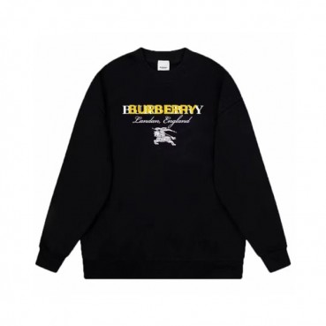 버버리 남성 크루넥 블랙 맨투맨 - Burberry Mens Black Tshirts 