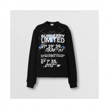 버버리 남성 크루넥 블랙 맨투맨 - Burberry Mens Black Tshirts 