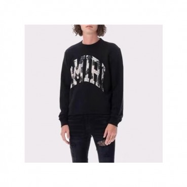 아미리 남성 블랙 맨투맨 - Amiri Mens Black Tshirts 