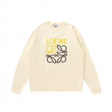 로에베 남성 클래식 아이보리 맨투맨 - Loewe Mens Ivory White Tshirts 