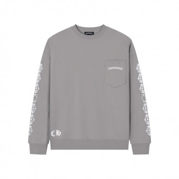 크롬하츠 남성 그레이 맨투맨 - Chrome Hearts Mens Gray Tshirts 