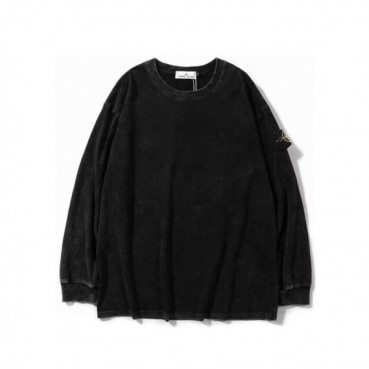 스톤아일랜드 남성 모던 블랙 맨투맨 - Stone Island Mens Black Tshirts 