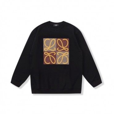 로에베 남성 클래식 블랙 맨투맨 - Loewe Mens Black Tshirts 