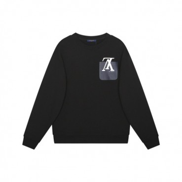 루이비통 남성 모던 블랙 맨투맨 - Louis vuitton Mens Black Tshirts 
