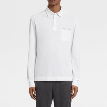 제냐 남성 화이트 폴로 맨투맨 - Zegna Mens White Tshirts 